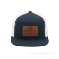 Cappello Gorras Trucker con cerotto in pelle